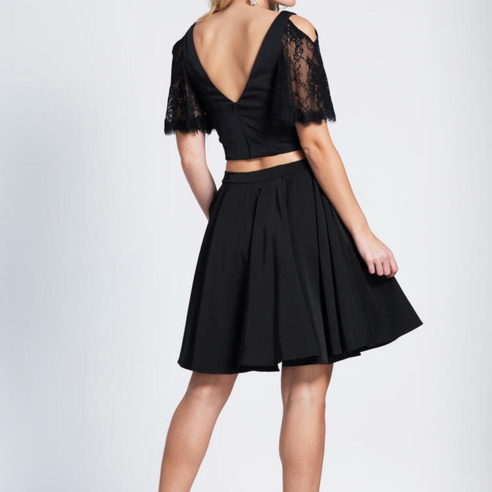 Dave & Johnny 1/2 BLACK 2piece formal dress brand new condition Wedding prom